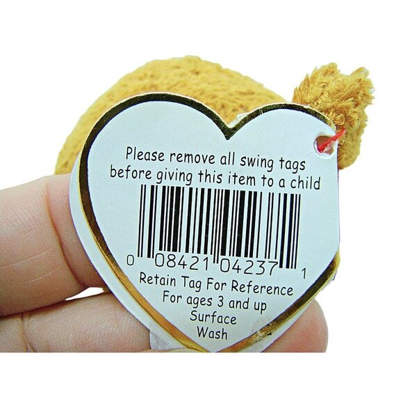 Ty 1998 Orig Beanie Babies Fuzz Bear Stuffed Plush Toy 8" Collectible Vintage - Picture 5 of 8